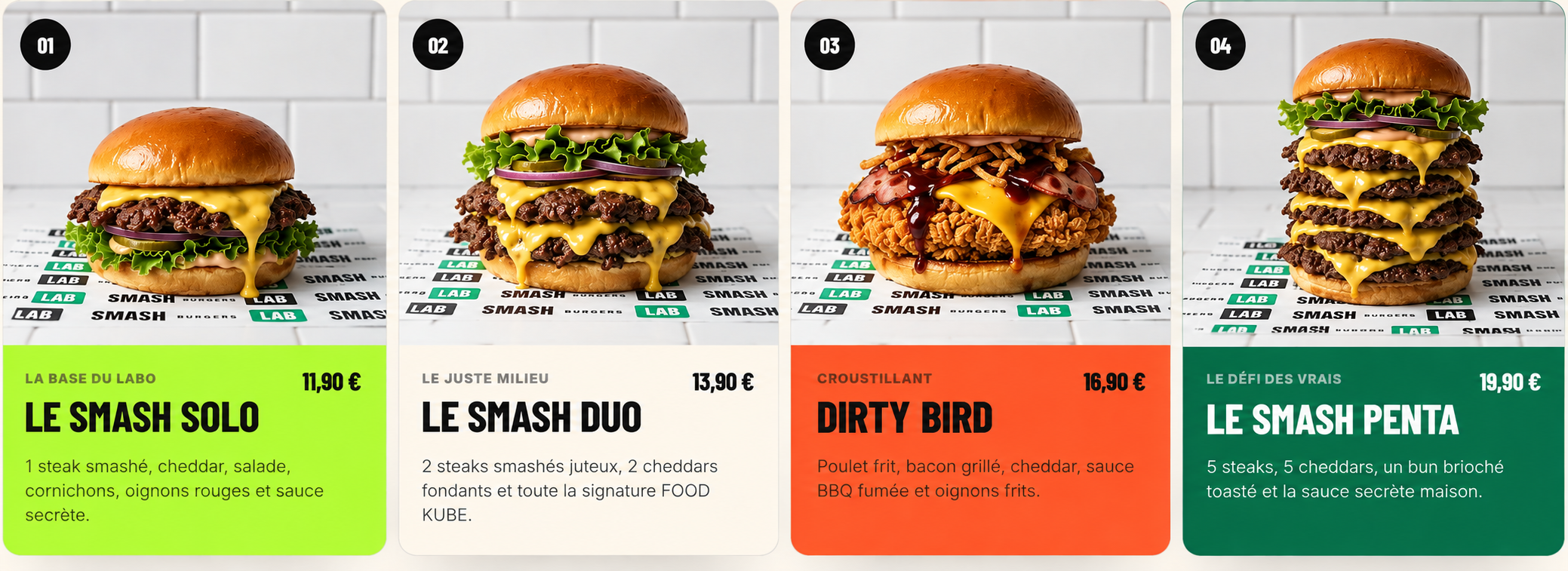 Le Smash Solo, un steak et cheddar fondant
